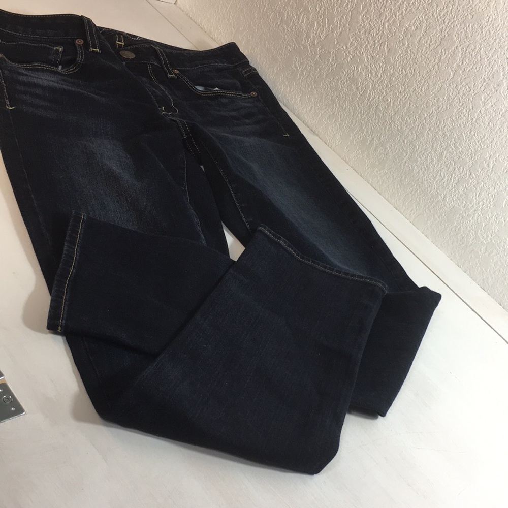 American Eagle Womens Stretch Skinny Dark Wash Size 12